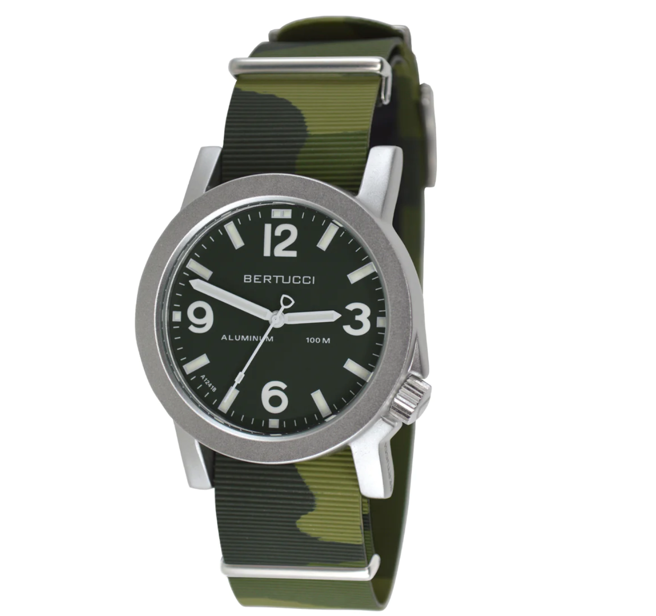 A-6A Experior Italia Watch, Marine Green dial- #275 Commando Camo - Olive Italian Rubber NATO band