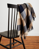 Pendleton Eco-Wise Wool Fringed Washable Throw, Navy/Camel