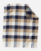 Pendleton Eco-Wise Wool Fringed Washable Throw, Navy/Camel