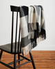 Pendleton Washable Eco-Wise Wool FringedThrow, Black/Ivory