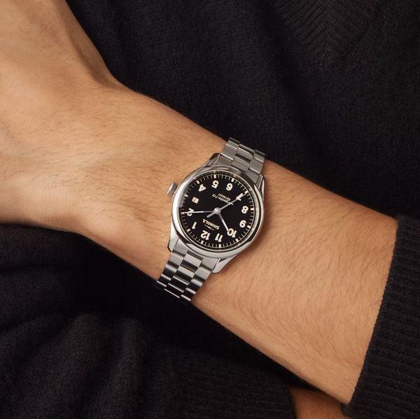 Shinola Vinton 3HD 38MM | Silver Bracelet| Black Matte Velvet Dial