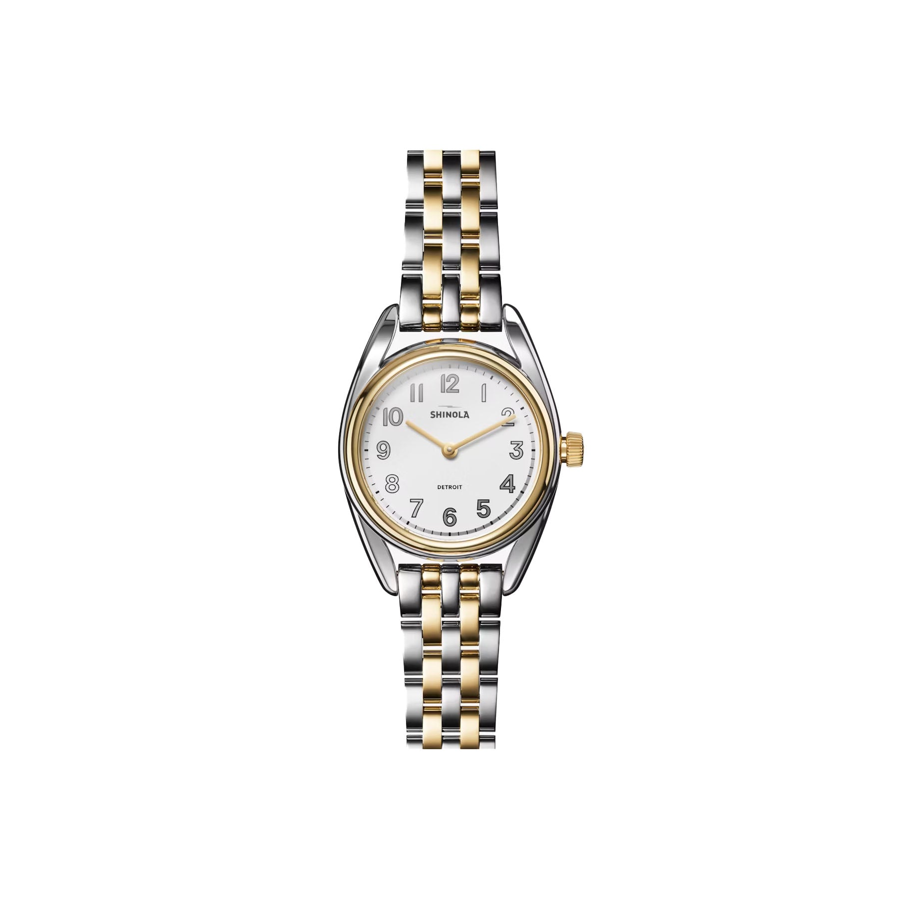 Shinola Derby 30 MM | Silver & Gold Bracelet | White Face