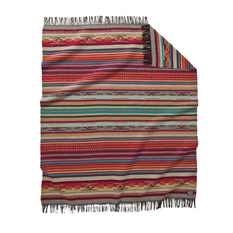 Pendleton Fringed Jacquard Throw, Chimayo Garnet