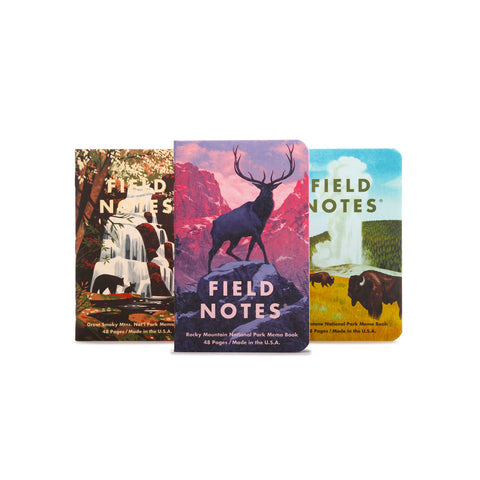 Field Notes National Parks 3 Pack, Rocky Mntn/ Great Smoky/ Yellowstone, Series C