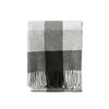 Pendleton Washable Eco-Wise Wool FringedThrow, Black/Ivory