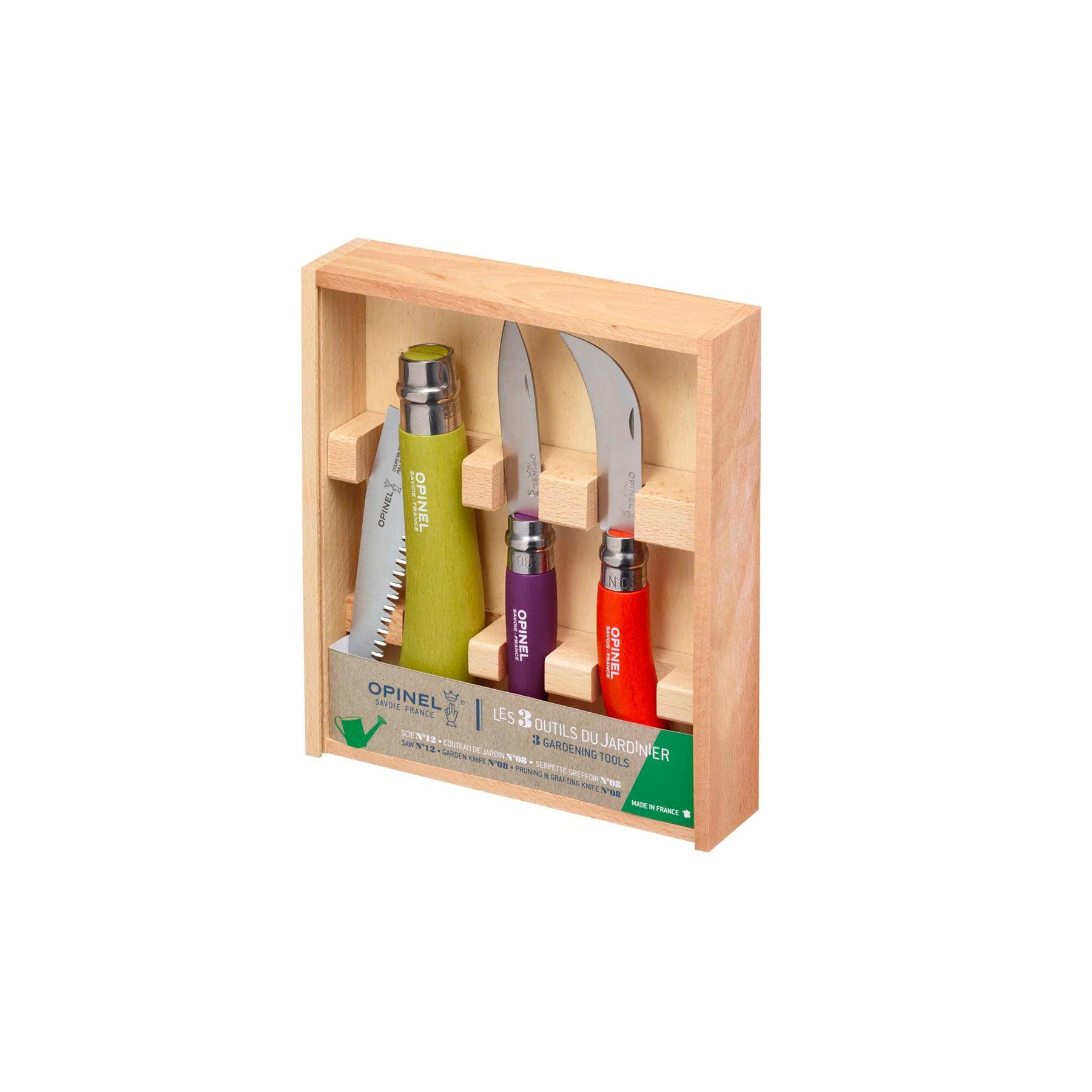 Stainless & Carbon Steel Garden Knife Trio - 3 Colors