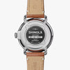 Shinola Runwell | 41 mm | Stainless Steel Polished Plating | Grey Blue Dial | 20mm Brown Leather Strap