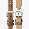 Shinola Runwell | 41MM | Stainless Steel Polished Plating | White Dial | Brown Leather Strap