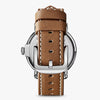 Shinola Runwell | 41MM | Stainless Steel Polished Plating | White Dial | Brown Leather Strap