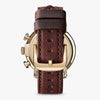 Shinola Runwell | 2 Eye Chrono 41mm | Cattail Leather Strap | Ivory Matte Dial | Polished PVDC Gold