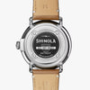 Shinola Runwell 47 MM | Stainless Steel Polished Plating | Green Dial | Brown Leather Strap