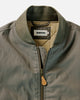 Taylor Stitch The Insulated Bomber Jacket in Fatigue Olive Dry Wax