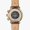 Shinola Runwell | 2 Eye Chrono 41mm | Cattail Leather Strap | Ivory Matte Dial | Polished PVDC Gold