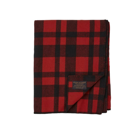 Filson Mackinaw Wool Blanket, Red Black , OS