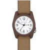 Bertucci Watch White w/ Ombra Brown dial - Sahara Comfort Canvas band