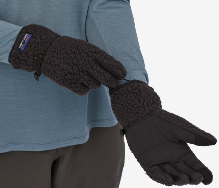 Patagonia Retro Pile Fleece Gloves Black