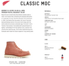 Red Wing W's 6-inch Classic Moc -Rose Abilene Leather