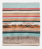 Pendleton Fringed Jacquard Throw, Coral