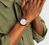Shinola Engravable Runwell 41mm Watch | White Dial 41 1st Polished Stainless Steel | Tan Strap