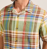 Pendleton MEN'S SHORT-SLEEVE PLAID ALOHA LINEN CAMP SHIRT