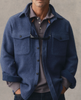 Taylor Stitch The Maritime Shirt Jacket in Heather Navy Wool