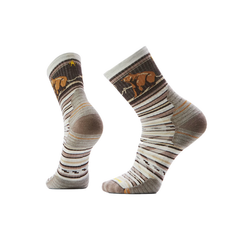 Smartwool Hike Targeted Cushion Bear Stripe Mid Crew Socks