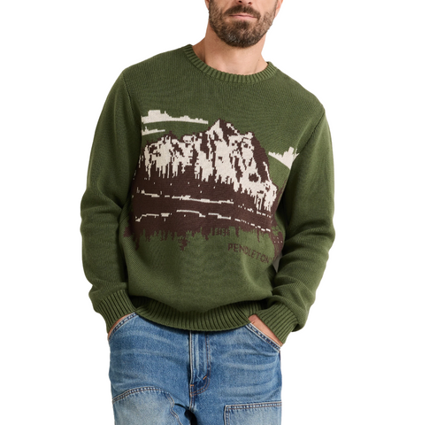 Pendleton MEN'S LAKE SCENE COTTON SWEATER
