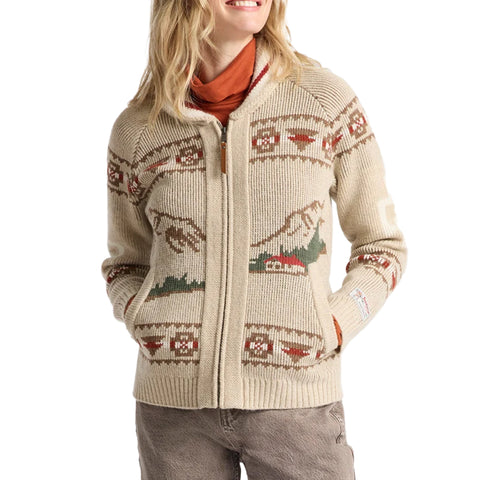 Pendleton Women's Alpine Lambswool Zip-Up Cardigan