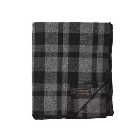 Filson Mackinaw Wool Blanket, Gray Black, OS