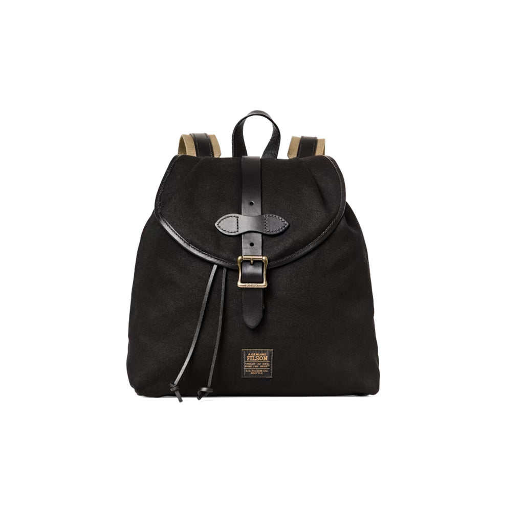 Filson Rugged Twill Drawstring Backpack in Black