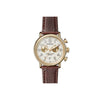 Shinola Runwell | 2 Eye Chrono 41mm | Cattail Leather Strap | Ivory Matte Dial | Polished PVDC Gold