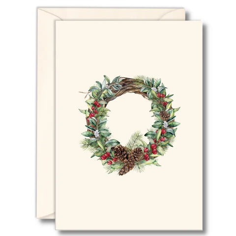 Animal Note Card Packs, Winter Wreath
