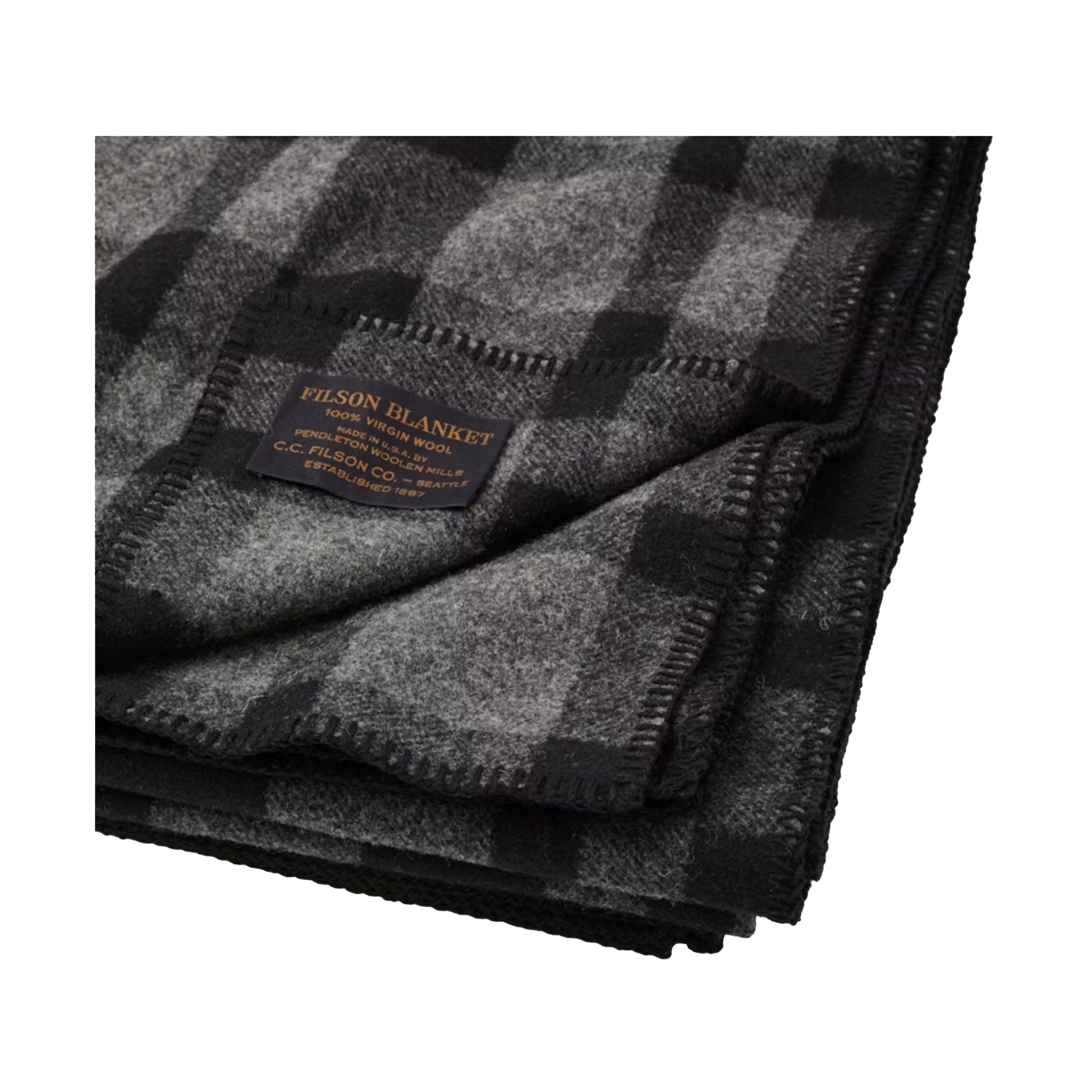 Filson Mackinaw Wool Blanket, Gray Black, OS Old Souls NY