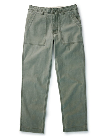 Taylor Stitch The Surplus Pant in Field Olive Reverse Sateen