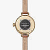 Shinola Birdy Moon Phase | 34mm | Polished PVD Gold Plating | White Matte Velvet Dial | 8mm Bourbon Leather Strap