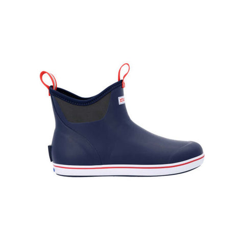 XtraTuf M's 6" Ankle Deck Boot, Navy/Red