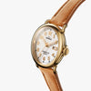 Shinola Runwell 3HD 41 MM | Mother of Pearl Case | Bourbon Leather Strap | Polished PVD Gold Case