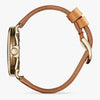 Shinola Runwell 3HD 41 MM | Mother of Pearl Case | Bourbon Leather Strap | Polished PVD Gold Case