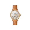 Shinola Runwell 3HD 41 MM | Mother of Pearl Case | Bourbon Leather Strap | Polished PVD Gold Case