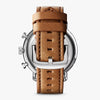 Shinola Canfield Sport | 45mm | Bourbon Leather Strap | White Matte Dial | Polished Stainless Steel