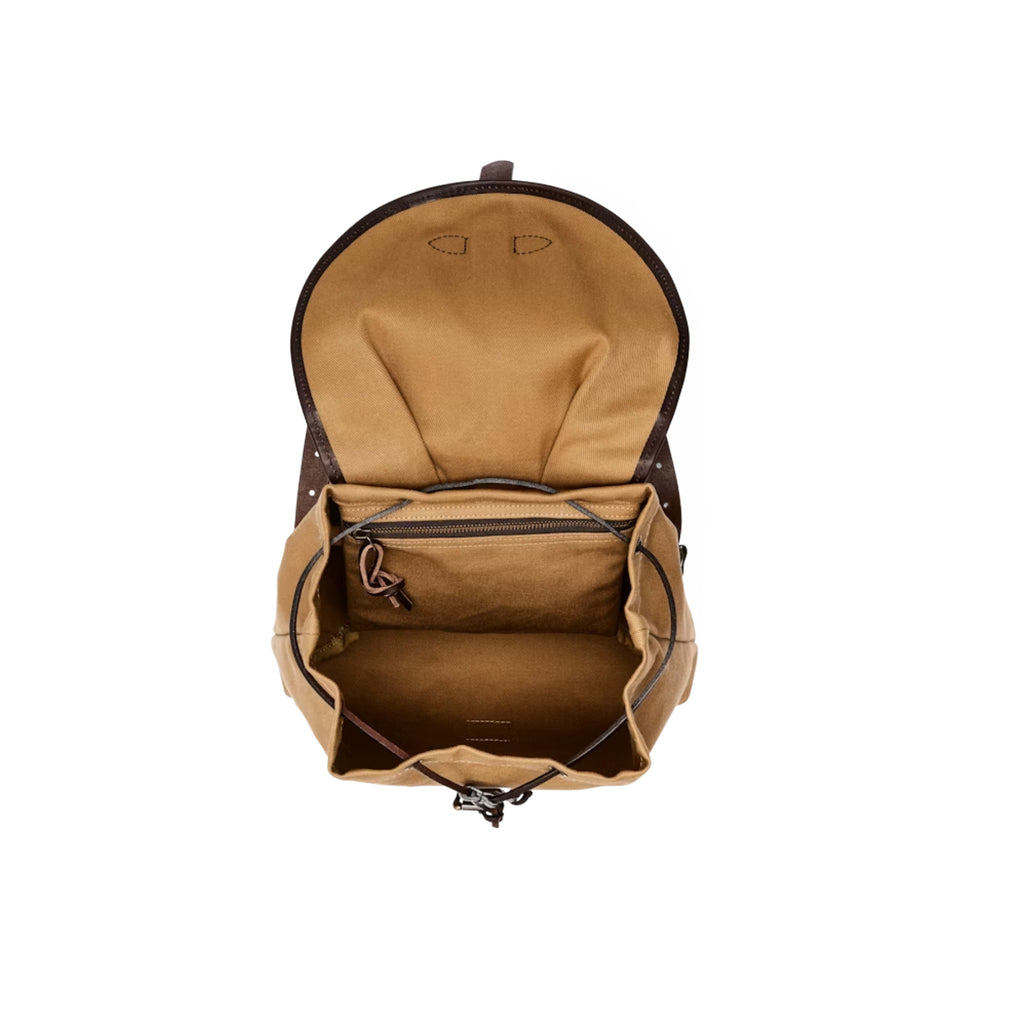 drawstring leather backpack Filson Rugged Twill Drawstring Backpack in Black