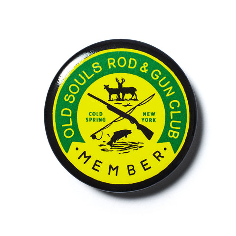 Old Souls Rod & Gun Pin Green & Yellow
